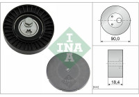 Tensioner pulley, Poly V-belt 531088010 Ina