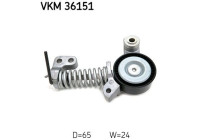 Tensioner pulley, Poly V-belt VKM 36151 SKF
