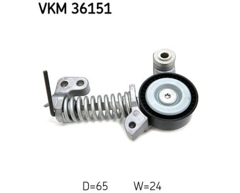Tensioner pulley, Poly V-belt VKM 36151 SKF