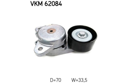 Tensioner pulley, Poly V-belt VKM 62084 SKF, Image 2
