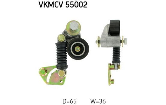 Tensioner pulley, Poly V-belt VKMCV 55002 SKF