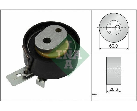 Tensioner pulley, timing belt 531 0938 10 Ina