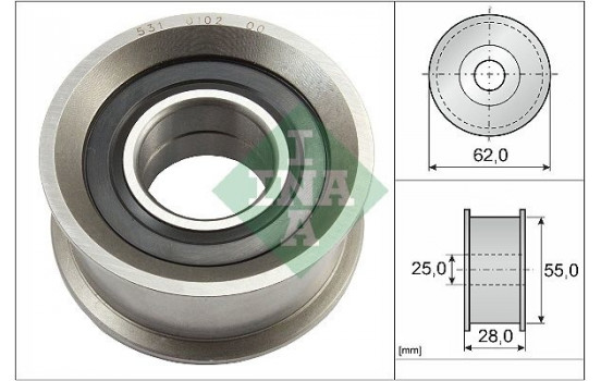 Tensioner Pulley, timing belt 531010220 Ina