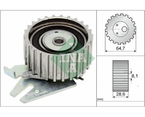 Tensioner Pulley, timing belt 531025430 Ina