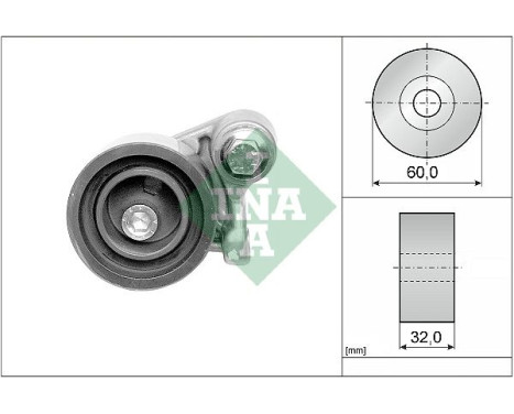 Tensioner Pulley, timing belt 531037710 Ina
