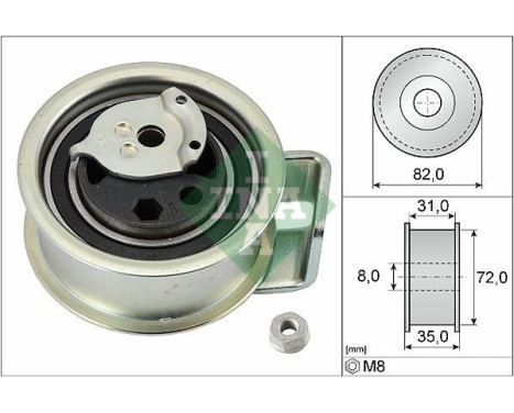 Tensioner Pulley, timing belt 531039620 Ina