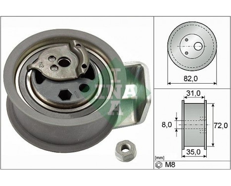 Tensioner Pulley, timing belt 531043620 Ina