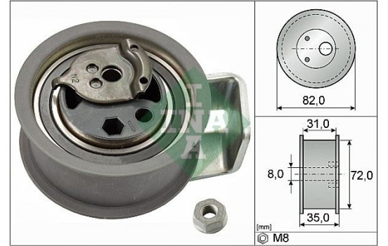 Tensioner Pulley, timing belt 531043620 Ina