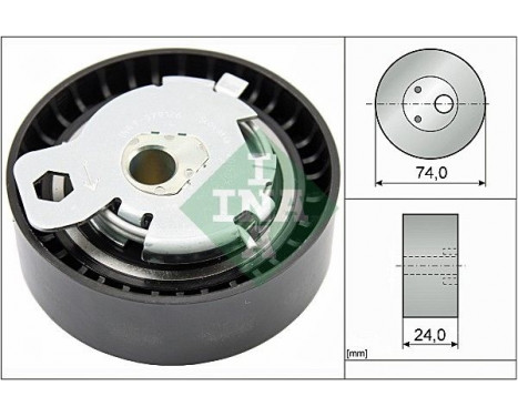 Tensioner Pulley, timing belt 531049710 Ina