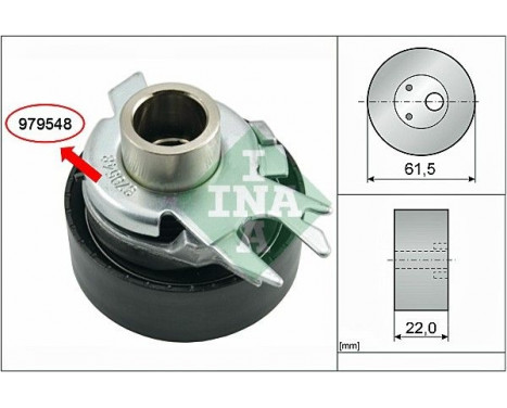 Tensioner Pulley, timing belt 531052530 Ina