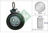 Tensioner Pulley, timing belt 531053210 Ina