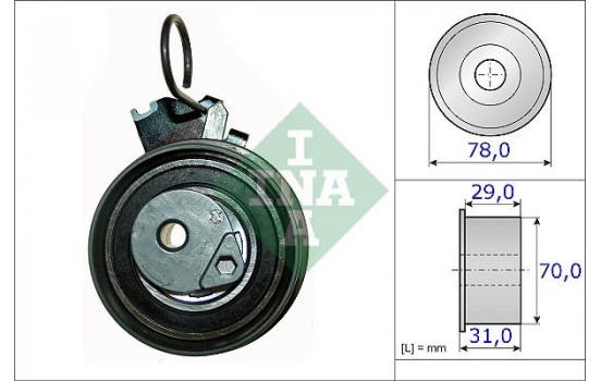 Tensioner Pulley, timing belt 531053210 Ina
