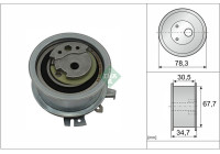 Tensioner Pulley, timing belt 531056530 Ina