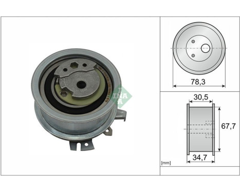 Tensioner Pulley, timing belt 531056530 Ina