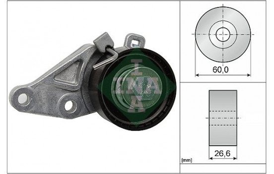 Tensioner Pulley, timing belt 531058610 Ina