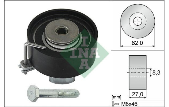 Tensioner Pulley, timing belt 531081310 Ina