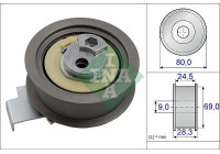 Tensioner Pulley, timing belt 531084010 Ina