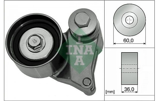 Tensioner Pulley, timing belt 531087510 Ina