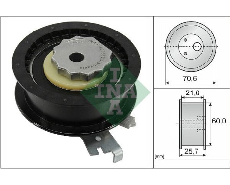 Tensioner Pulley, timing belt 531088210 Ina