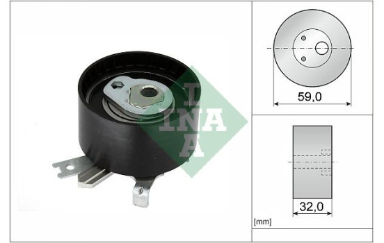 Tensioner Pulley, timing belt 531090610 Ina