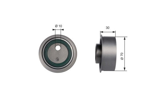 Tensioner Pulley, timing belt PowerGrip® T41041 Gates