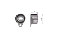 Tensioner Pulley, timing belt PowerGrip® T41157 Gates
