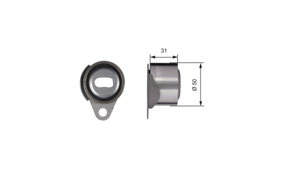 Tensioner Pulley, timing belt PowerGrip® T41157 Gates