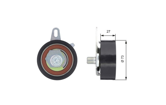 Tensioner Pulley, timing belt PowerGrip® T43036 Gates