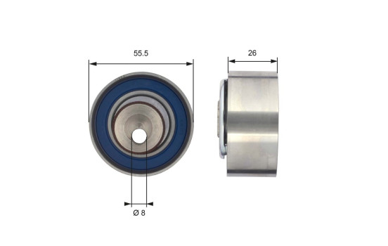 Tensioner Pulley, timing belt PowerGrip® T43156 Gates