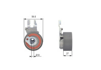 Tensioner Pulley, timing belt PowerGrip® T43173 Gates