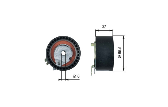 Tensioner Pulley, timing belt PowerGrip® T43236 Gates