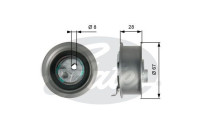 Tensioner Pulley, timing belt PowerGrip® T43237 Gates