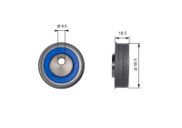 Tensioner pulley, timing belt T41038 Gates