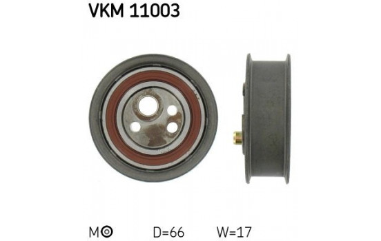 Tensioner Pulley, timing belt VKM 11003 SKF