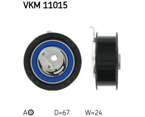 Tensioner Pulley, timing belt VKM 11015 SKF