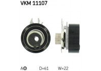 Tensioner Pulley, timing belt VKM 11107 SKF
