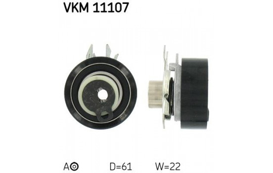 Tensioner Pulley, timing belt VKM 11107 SKF