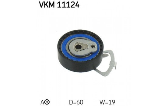 Tensioner Pulley, timing belt VKM 11124 SKF