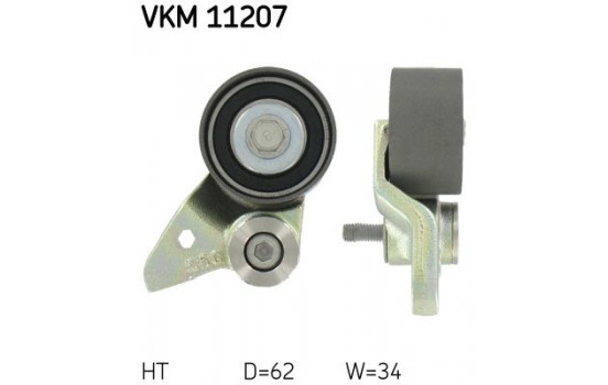 Tensioner Pulley, timing belt VKM 11207 SKF