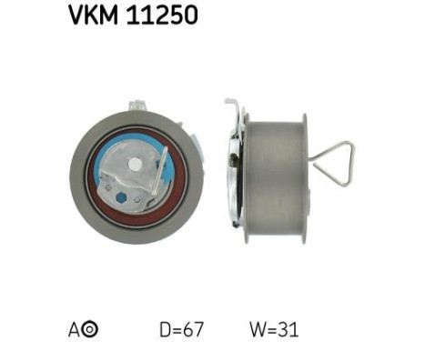 Tensioner Pulley, timing belt VKM 11250 SKF