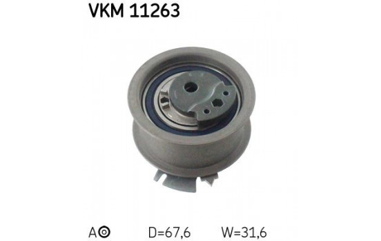 Tensioner Pulley, timing belt VKM 11263 SKF