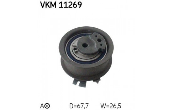 Tensioner Pulley, timing belt VKM 11269 SKF