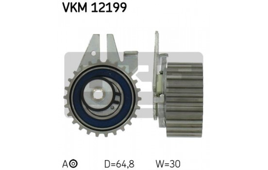 Tensioner Pulley, timing belt VKM 12199 SKF