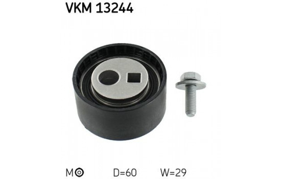 Tensioner Pulley, timing belt VKM 13244 SKF