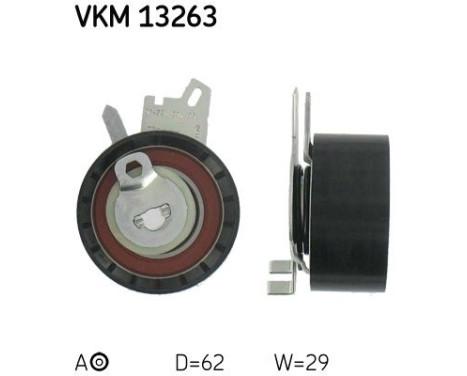 Tensioner Pulley, timing belt VKM 13263 SKF