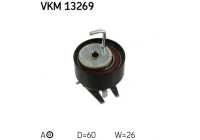 Tensioner Pulley, timing belt VKM 13269 SKF