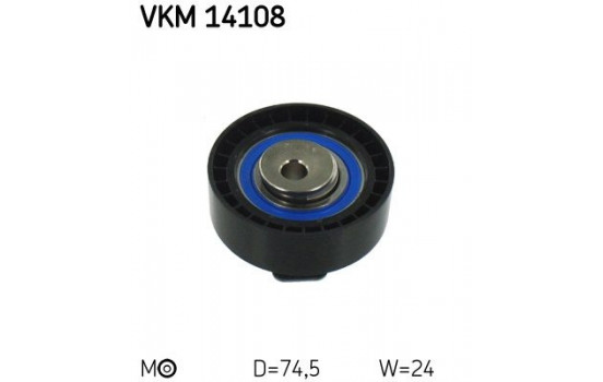 Tensioner Pulley, timing belt VKM 14108 SKF