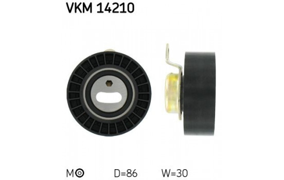 Tensioner Pulley, timing belt VKM 14210 SKF