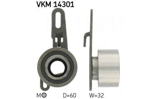 Tensioner Pulley, timing belt VKM 14301 SKF