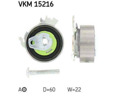 Tensioner Pulley, timing belt VKM 15216 SKF